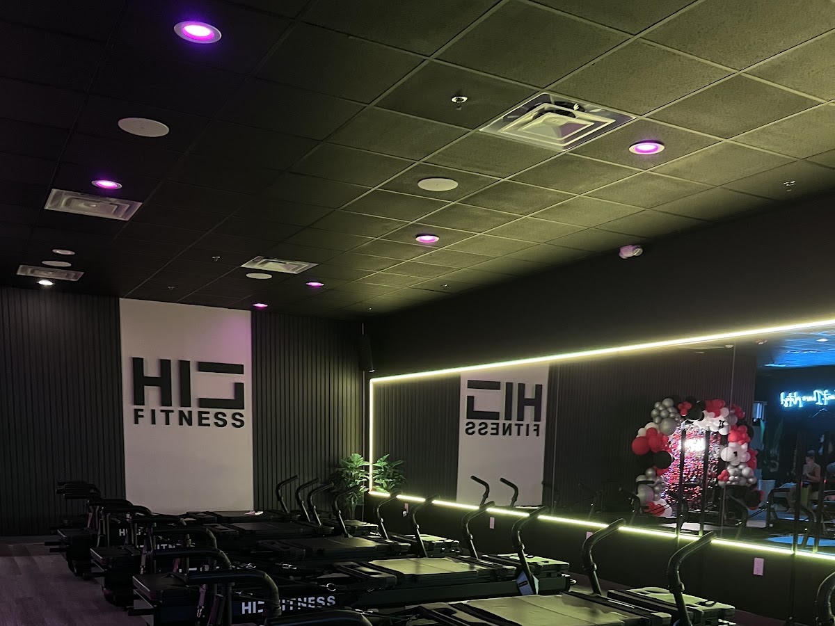 XFormer pilates machines lined up in the studio at HILI Fitness Lake Nona